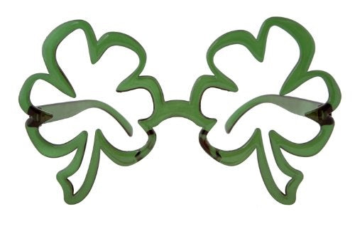 Kleeblatt-Brille – Kunststoffrahmen – St. Patrick's Day – Kostümzubehör