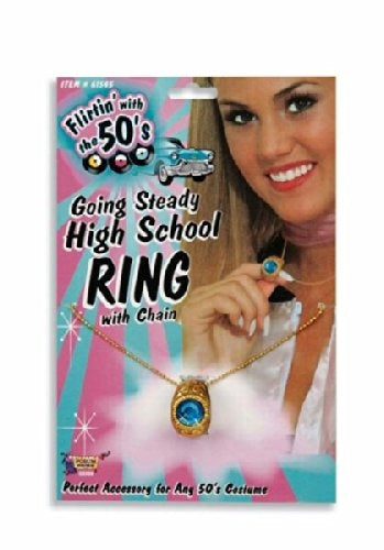 Going Steady High School Ring - 50's - 60's - Costume Accessory - One Size