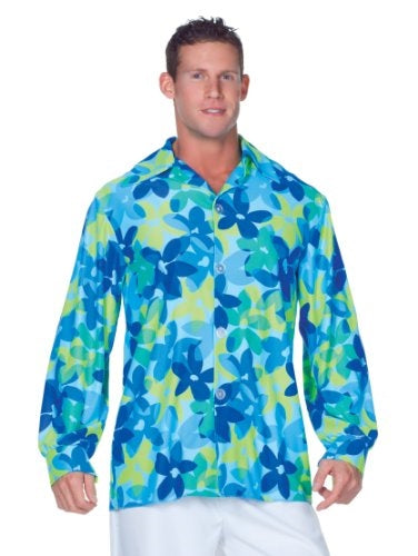 Flowered Shirt - 1960's - Blue/Green - Costume - Men - Standard