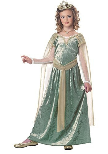 Princesa Medieval - Ginebra - Marion - Verde Salvia - Disfraz - Niño - XL 12-14