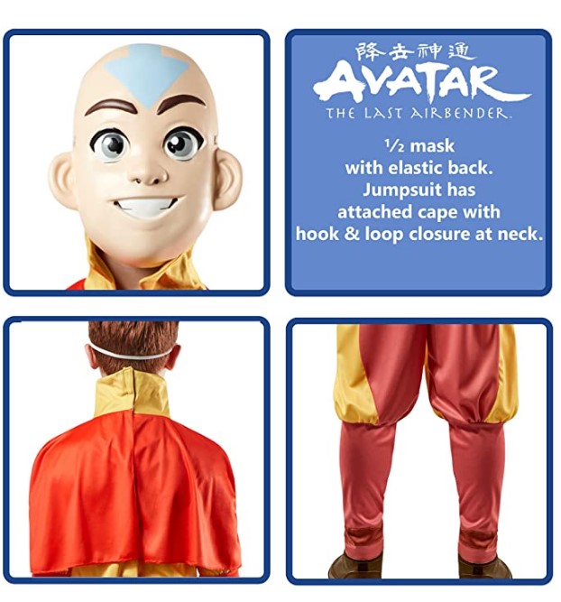 Aang - Avatar: The Last Airbender - Costume - Child - 2 Sizes