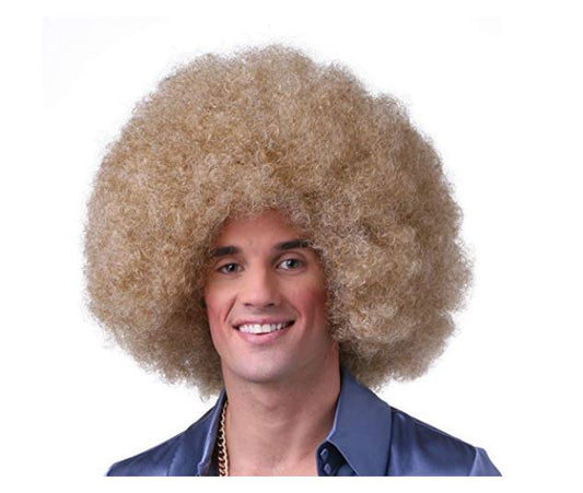 Big Afro Wig Deluxe - Rubio Ceniza - Disco Hippie Foxy - Accesorio de Disfraz - Adulto