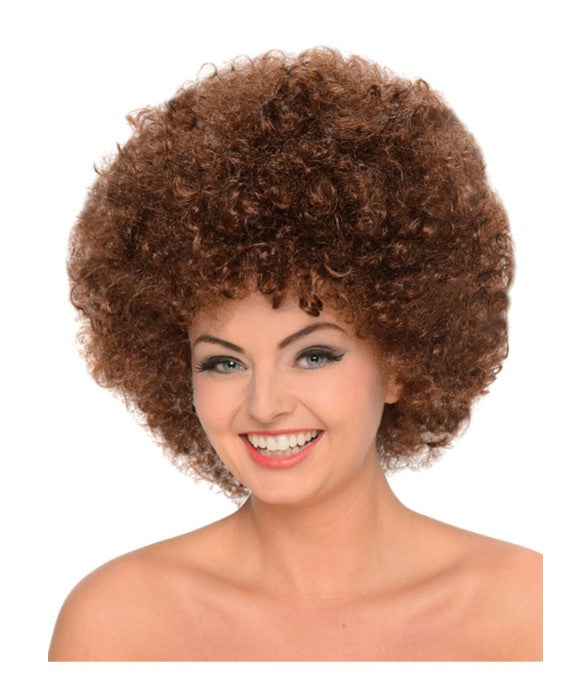 Brown Afro Wig - Unisex - 60's - 70's - Costume Accessory - Adult Teen