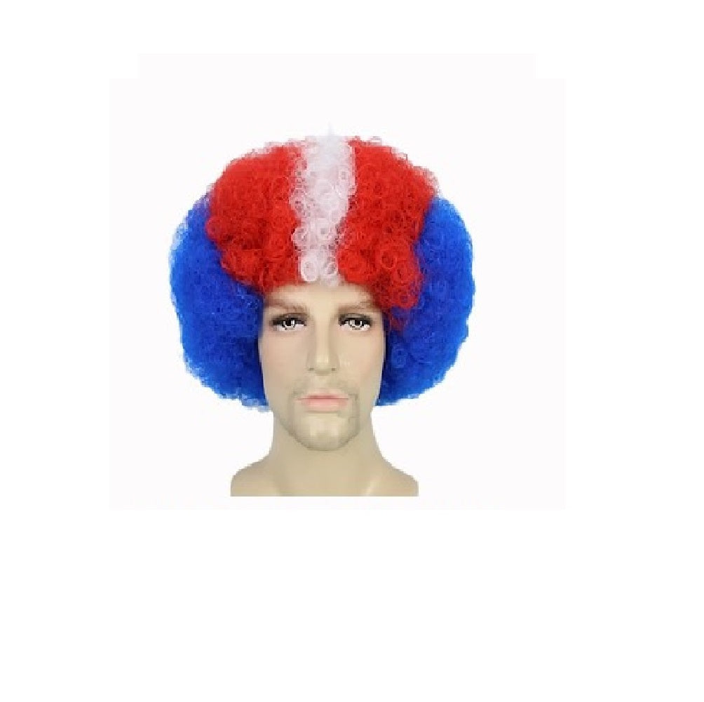 Afro - Pro Team Spirit Sport Wig - Sports Patriotic Clown - Adult Teen