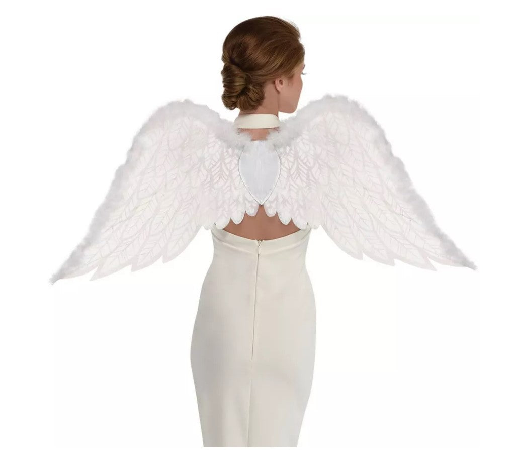 White Guardian Angel Wings - 25" x 20" (1 Count) - Perfect Costume Accessory, He