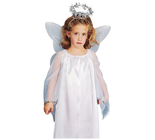 Angel Halo - Silver Tinsel - Holiday - Costume Accessory - Child Teen Adult