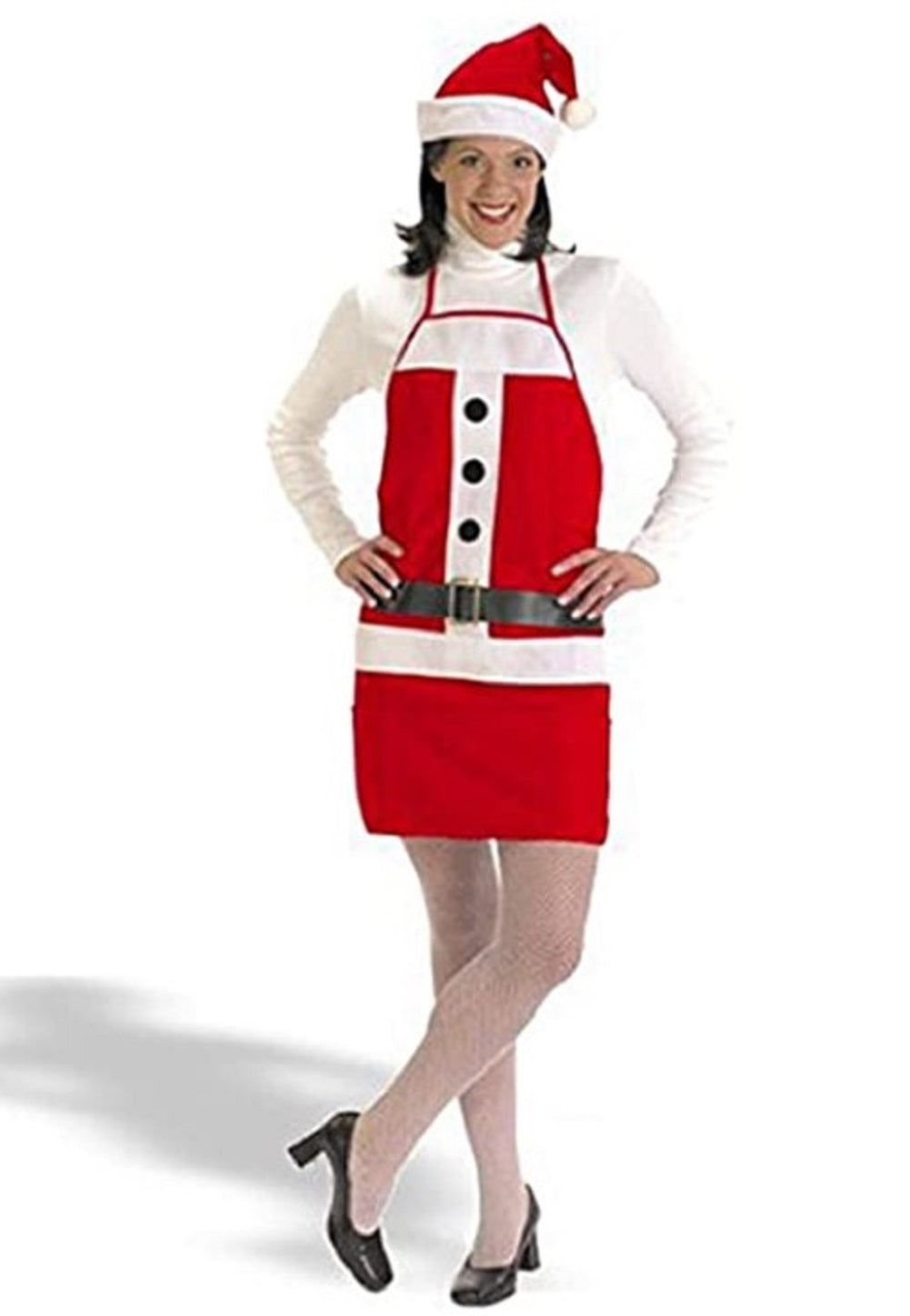 Mrs Claus Apron Hat Set - Cooking Baking - Costume Accessory - Adult Teen