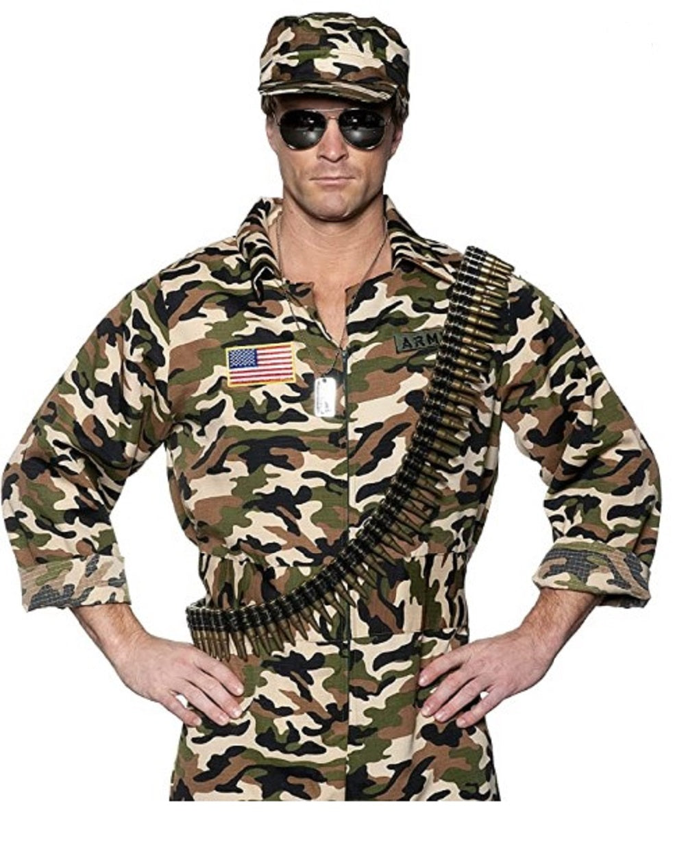 Army Set - 4 Piece - Camouflage - Costume Accessory - Adult Teen