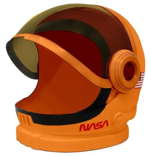 Casco de Astronauta - Espacio - Naranja - Plástico - Accesorio de Disfraz - Niño