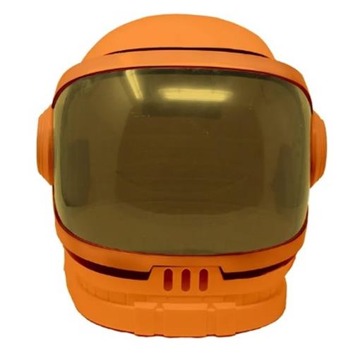 Casco de Astronauta - Espacio - Naranja - Plástico - Accesorio de Disfraz - Niño