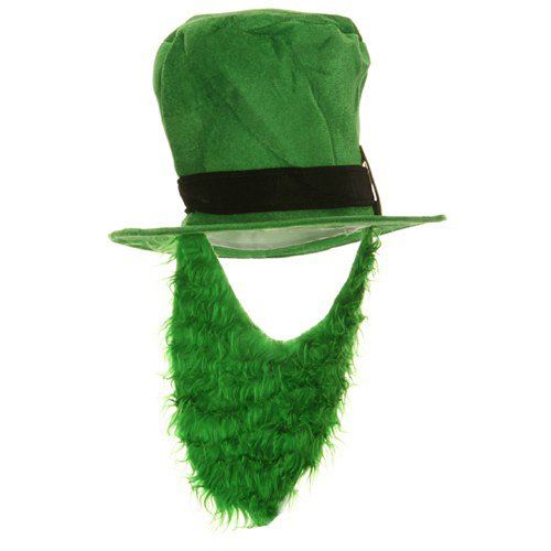 Leprechaun Top Hat - Green Beard - St Patrick's Day - Costume Accessory - Adult