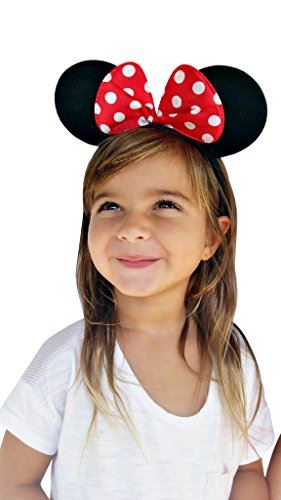 Minnie Mouse Ears with Bow - Headband - Costume Accessory - Child Teen Adult