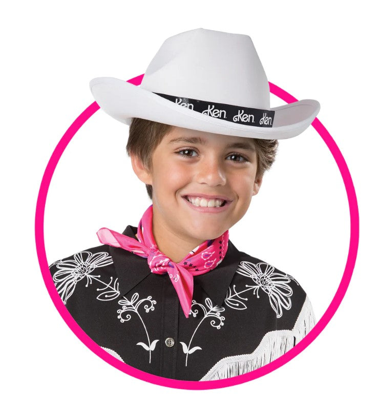 Barbie and Ken Cowboy/Cowgirl Hat - White - Costume Accessory - Child
