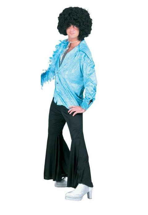 Disco Pants - Bell Bottoms - 1970's - Black - Costume - Men - 2 Sizes