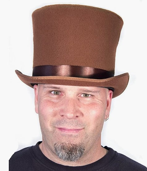 Bell Topper - Top Hat - Steampunk - Wonka - Holidays - Brown - Costume Accessory