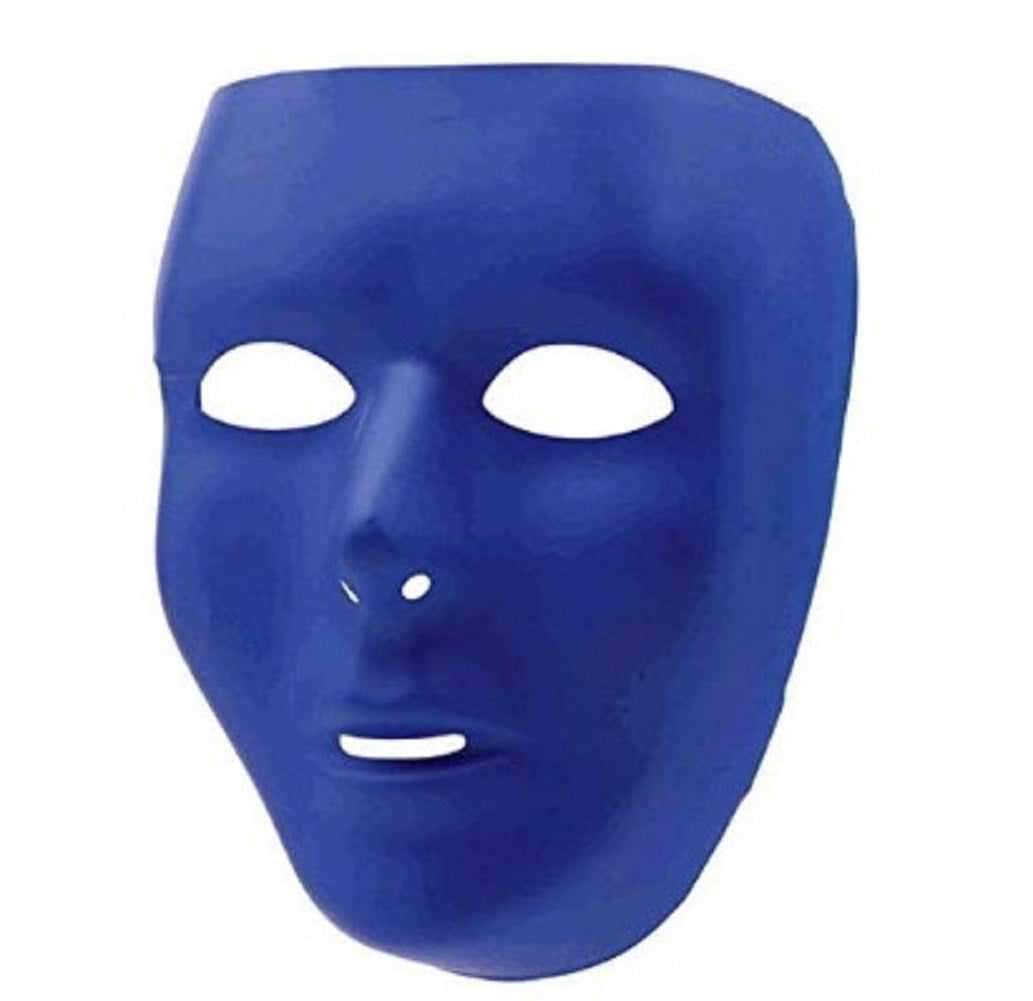 Blank Mask - Blue - Plastic - Costume Accessory - Teen Adult