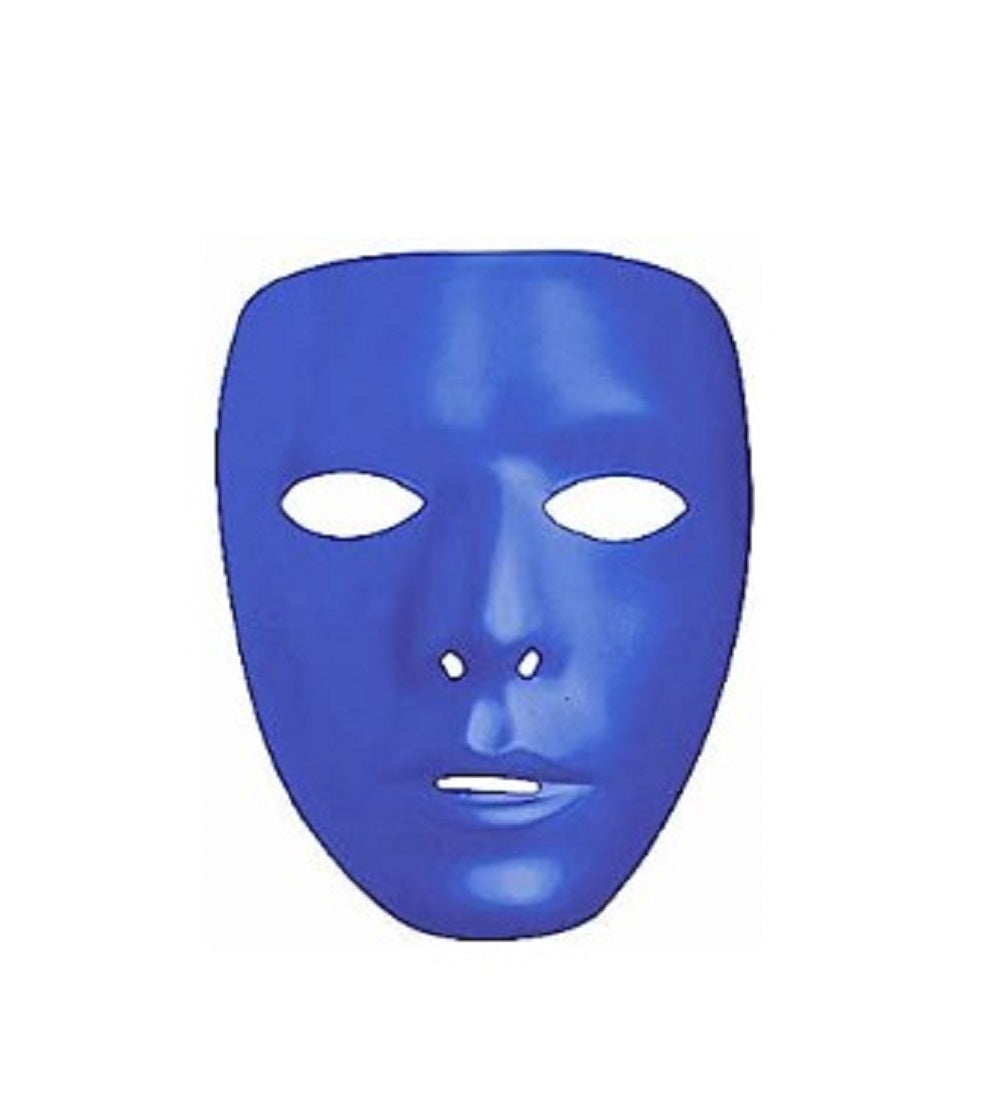Blank Mask - Blue - Plastic - Costume Accessory - Teen Adult