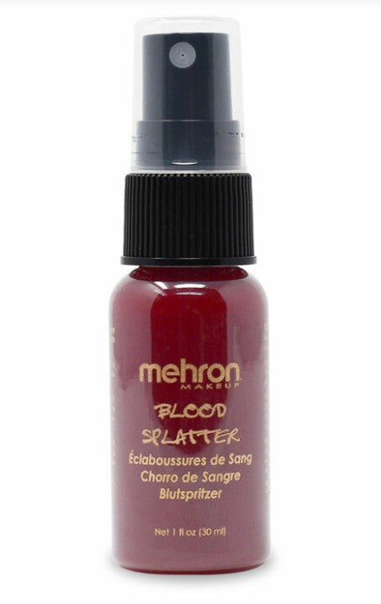 Mehron Splatter Blood - Spray Bottle - Bright Red - Theatrical Makeup - 1 fl oz