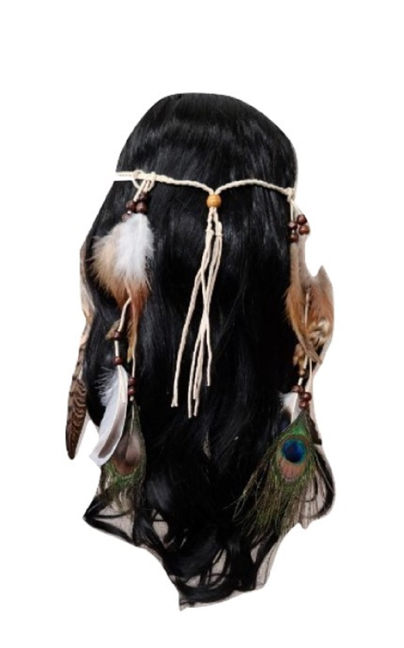 Hippie Feather Headband - Boho - Peacock - Costume Accessory - Adult Teen