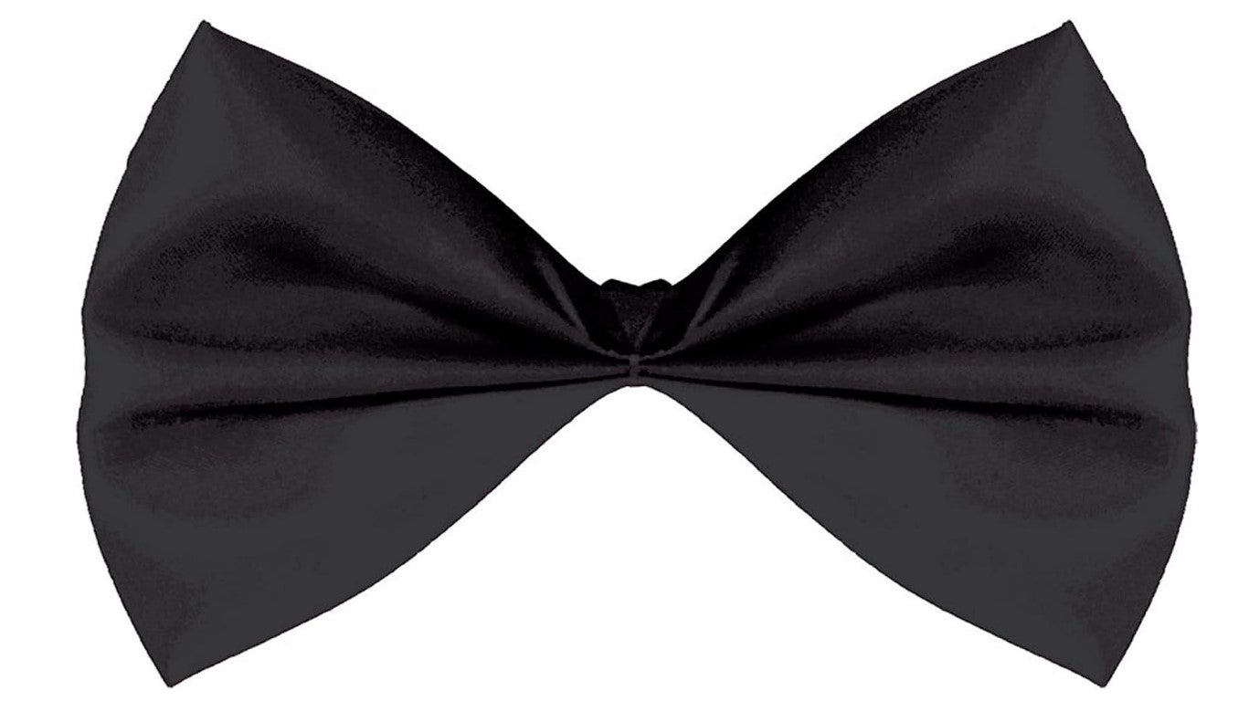 Black Fabric Bow Tie - 3.25" x 6" (Pack of 1) - Stylish & Versatile Accessory fo