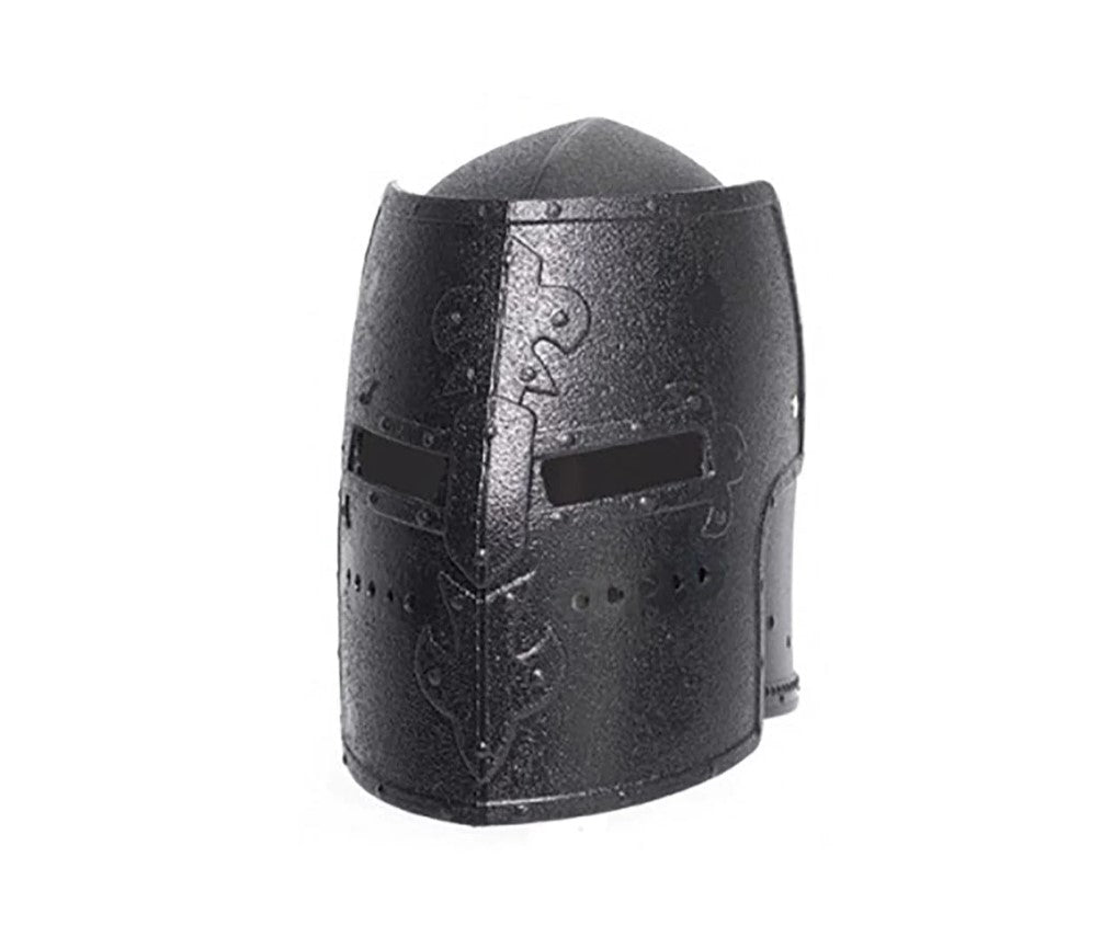 Casco Knight Box - Negro - Medieval - Accesorio de disfraz - Talla única