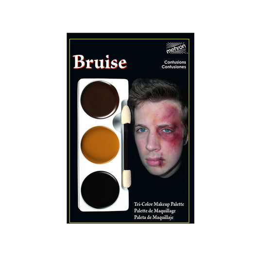 Kit de maquillaje Bruise Mehron - Paleta tricolor - Accesorio de vestuario - 3 tonos