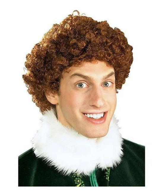 Buddy the Elf Wig - Rizado - Elf the Movie - Accesorio de disfraz - Adulto adolescente