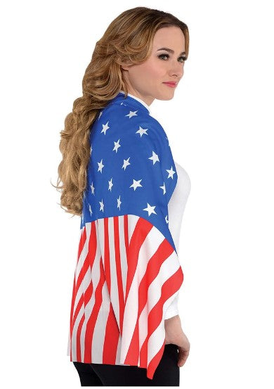 Patriotic Cape - USA Flag Design - Superhero - Costume - One Size