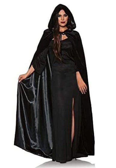 UNDERWRAPS Women's Hooded Halloween Costume Cape with Lining Red