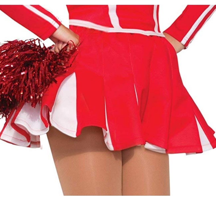 Cheerleading Skirt - Pleated - White Trim - Adult - Red or Blue