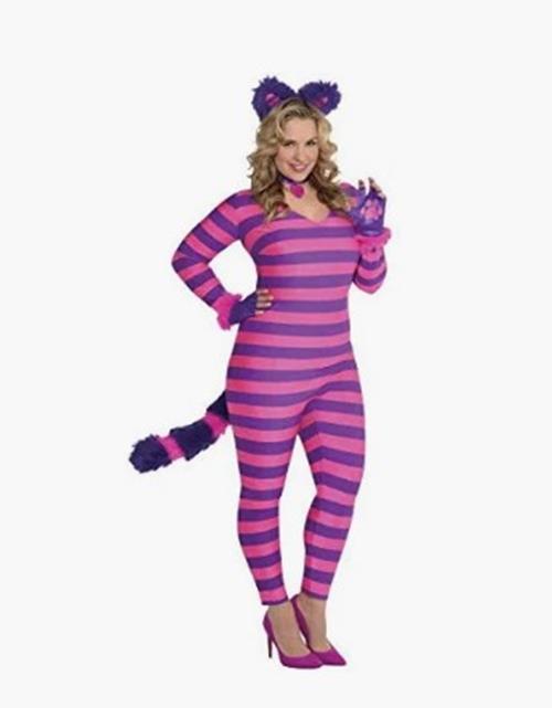 Dama Gato de Cheshire - Alicia en el País de las Maravillas - Disfraz - Adulto - Plus 2XL