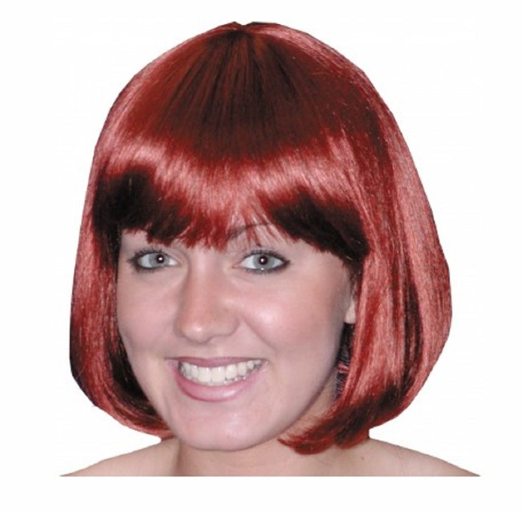 Cindy Wig - Medium Auburn - Short Bob - 1920's - Costume Accessory - Adult