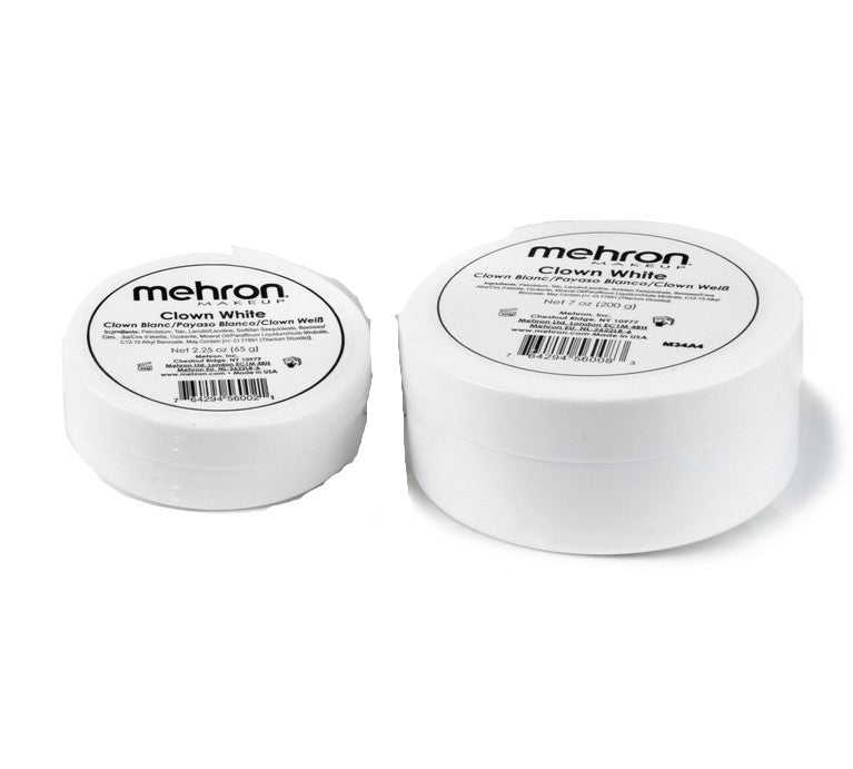 Mehron Clown White - Theatrical Makeup - 2 Sizes