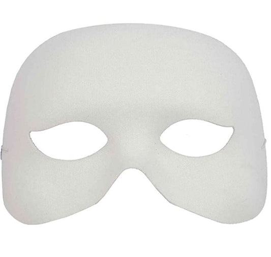 Cocktail 1/2 Mask - White - Costume Accessory - Adult Teen