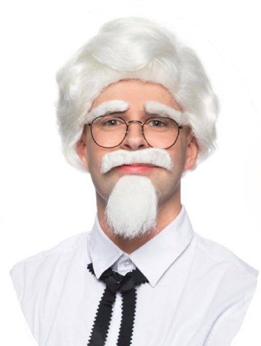 Southern Man Wig Kit - KFC Col Sanders - Mark Twain - Costume Accessory - Adult