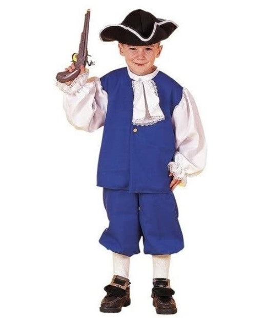 Colonial Boy - Revolutionary War - Blue - Costume - Child Large