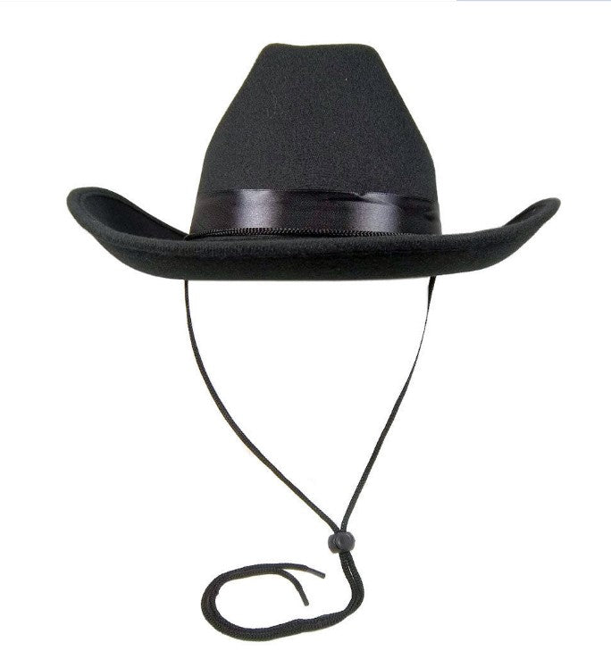 Cowboy Cowgirl Hat - Black - Costume Accessory - Adult - 2 Sizes