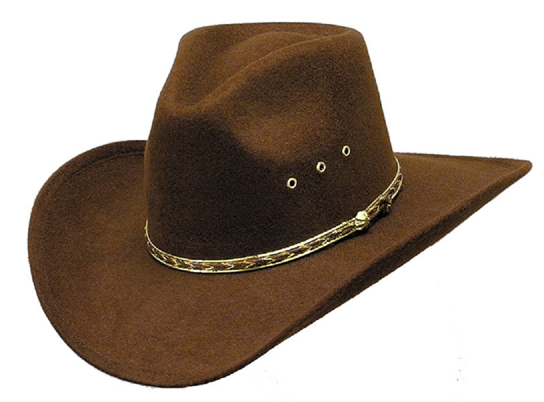 Cowboy Cowgirl Hat - Black or Brown - Pinch - Costume Accessory - Child Size