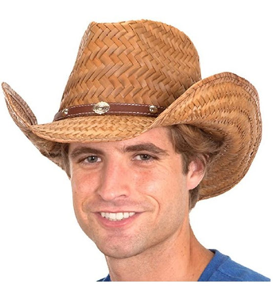 Cowboy Cowgirl Hat - Braided Straw - Coco - Costume Accessory - Adult Teen