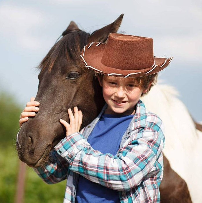 Cowboy/Cowgirl Whipstitch Hat - Costume Accessory - Child Size - 4 Colors