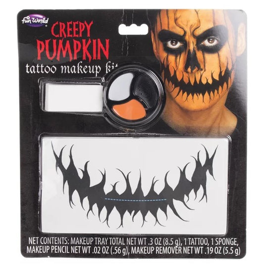 Creepy Pumpkin Mouth Tattoo Makeup Kit - Costume Accessories - Adult Teen