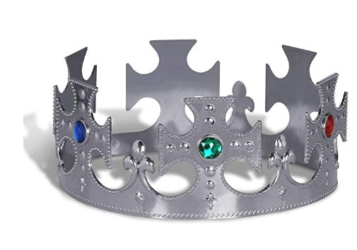 Cross Crown - King Queen - Silver - Costume Cosplay Accessory - Teen Adult