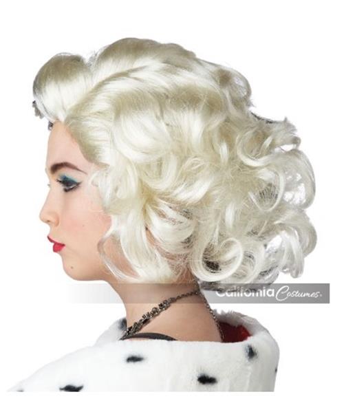 Devilish Diva Wig - Glam - Cruella - White/Black - Costume Accessory - Child