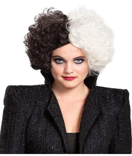 Peluca Cruella - Película Disney Live Action - Accesorio para disfraz - Adulto