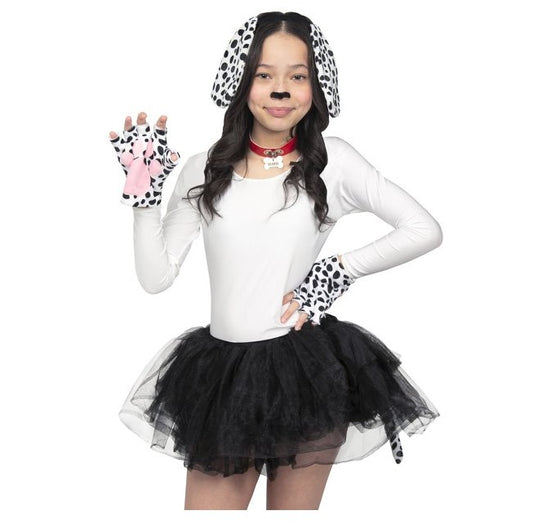 Dalmatian Set - 5 Pieces - White/Black - Costume Accessories - Adult Teen