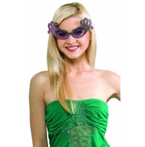Dame Glasses - Glitter - Purple - Costume Accessory - Adult Teen
