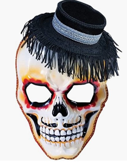 Day of the Dead Half Mask - Deluxe - Masquerade - Costume Accessory - Adult Teen
