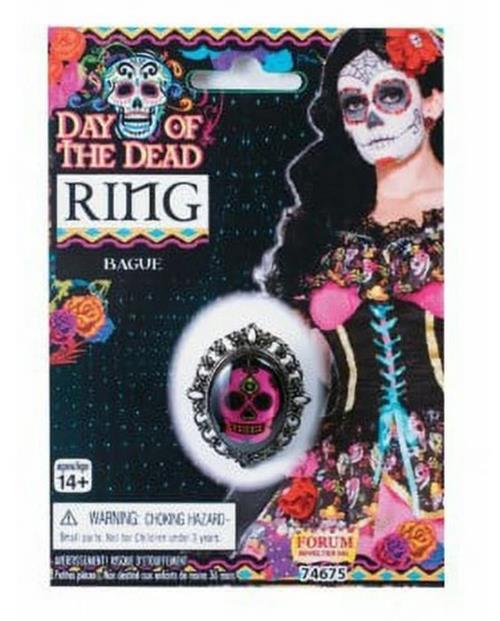 Cameo Skull Ring - Day of the Dead - Skeleton - Costume Accessory - On ...