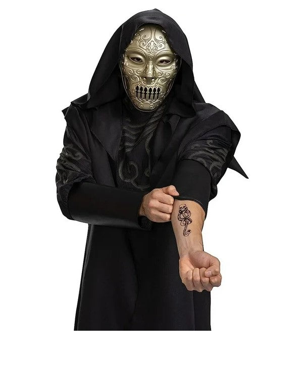 Death Eater - Harry Potter - Mask - Temporary Tattoo - Costume - Adult - 2 Sizes