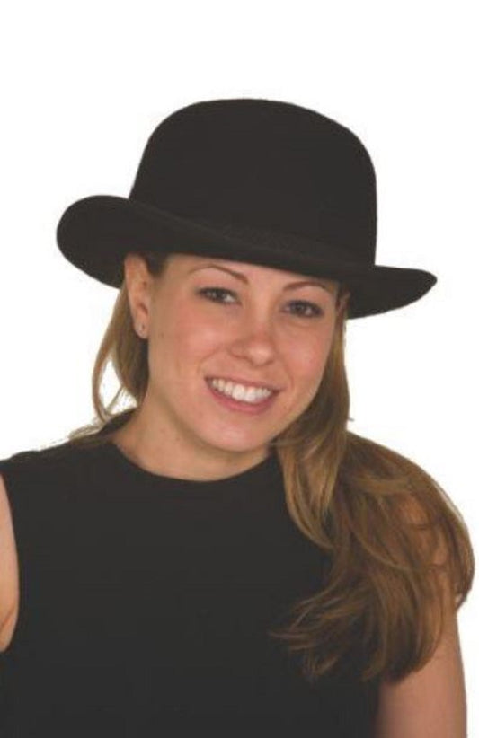 Bowler Derby Hat - Black Felt - Deluxe Costume Accessory - Adult Teen